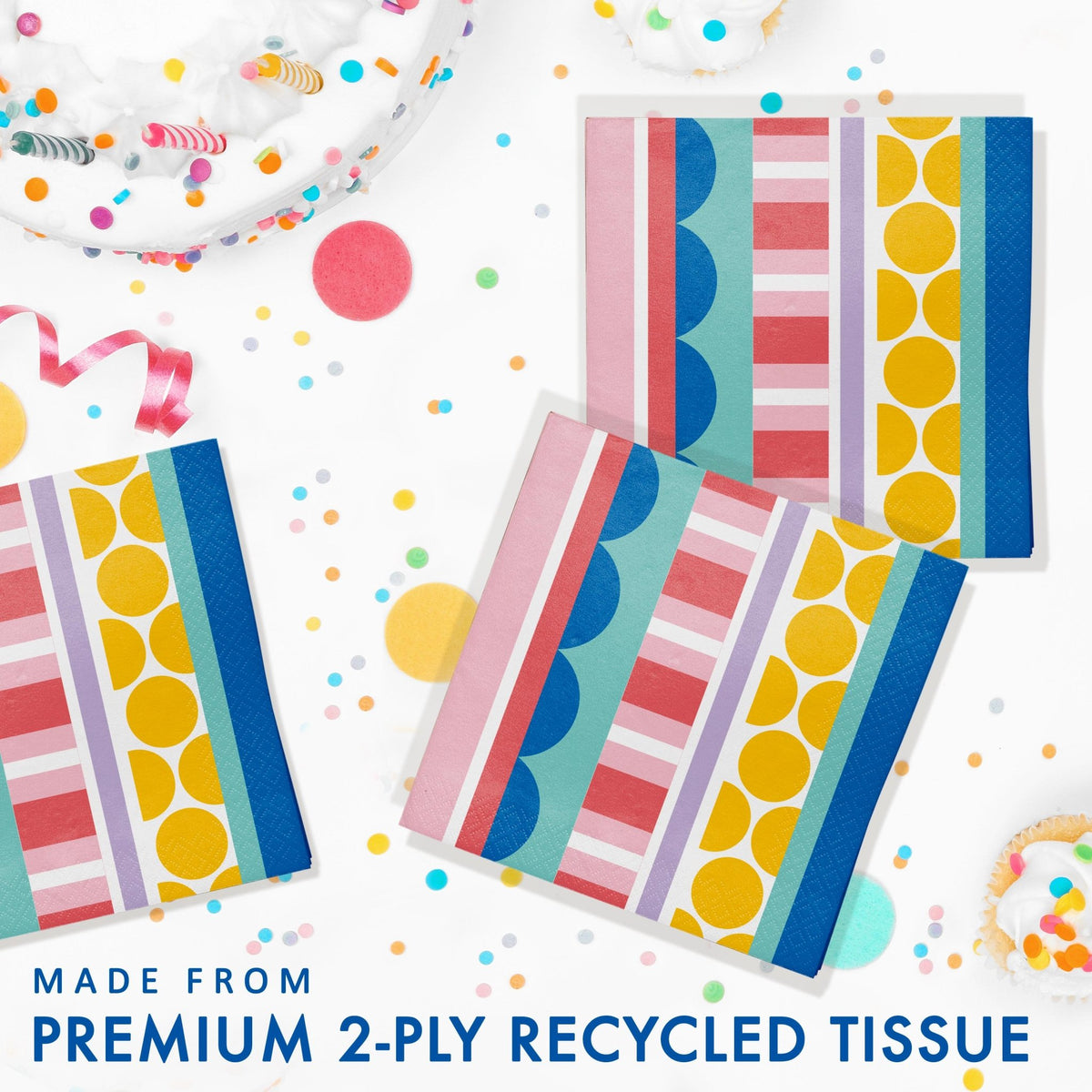 Bright Patterned Paper Napkins - Stesha Party