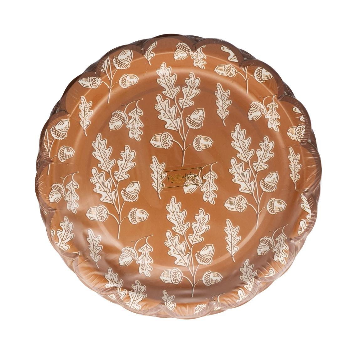 Brown Acorn Paper Plates 8ct - Stesha Party
