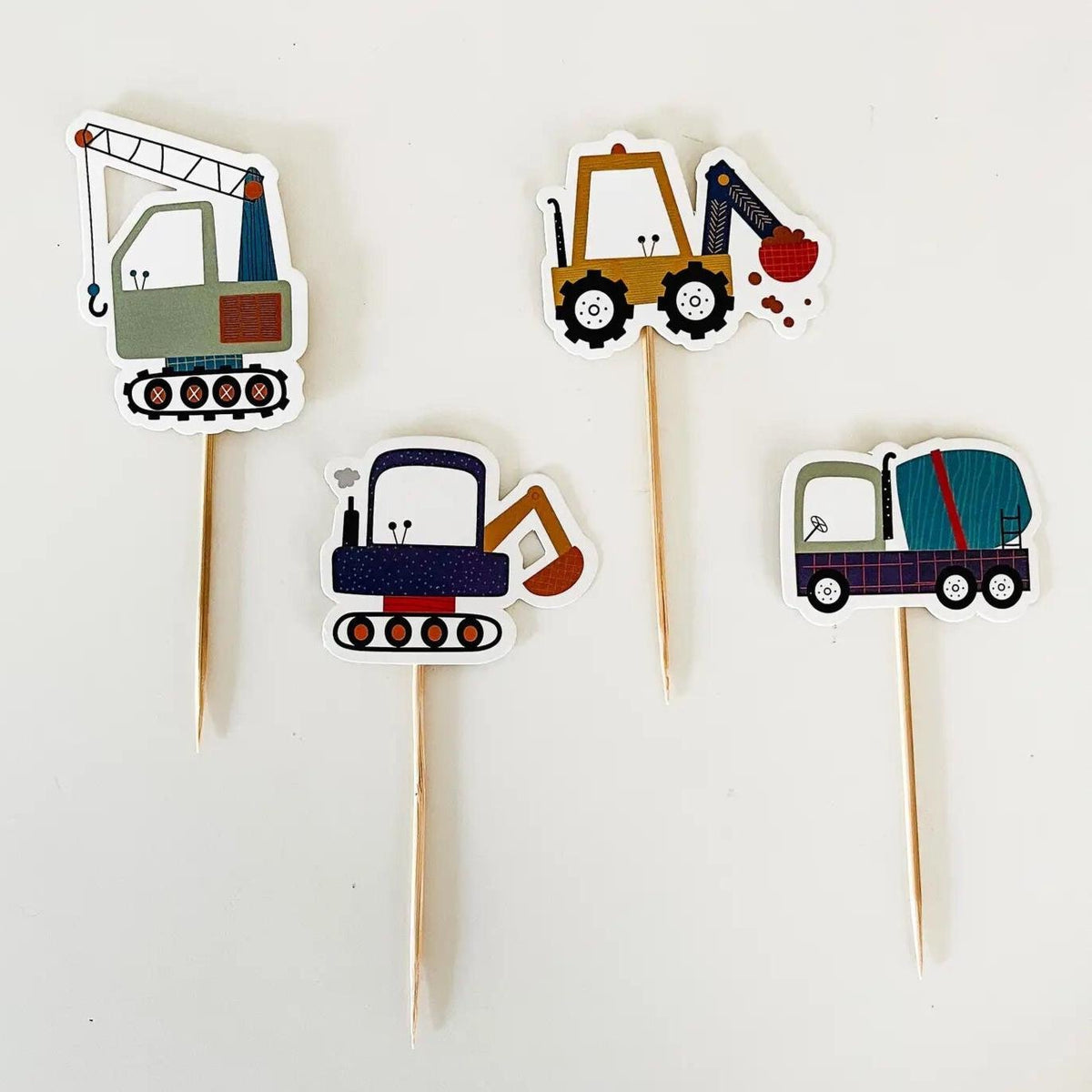 Builder Cupcake Toppers 8ct - Stesha Party