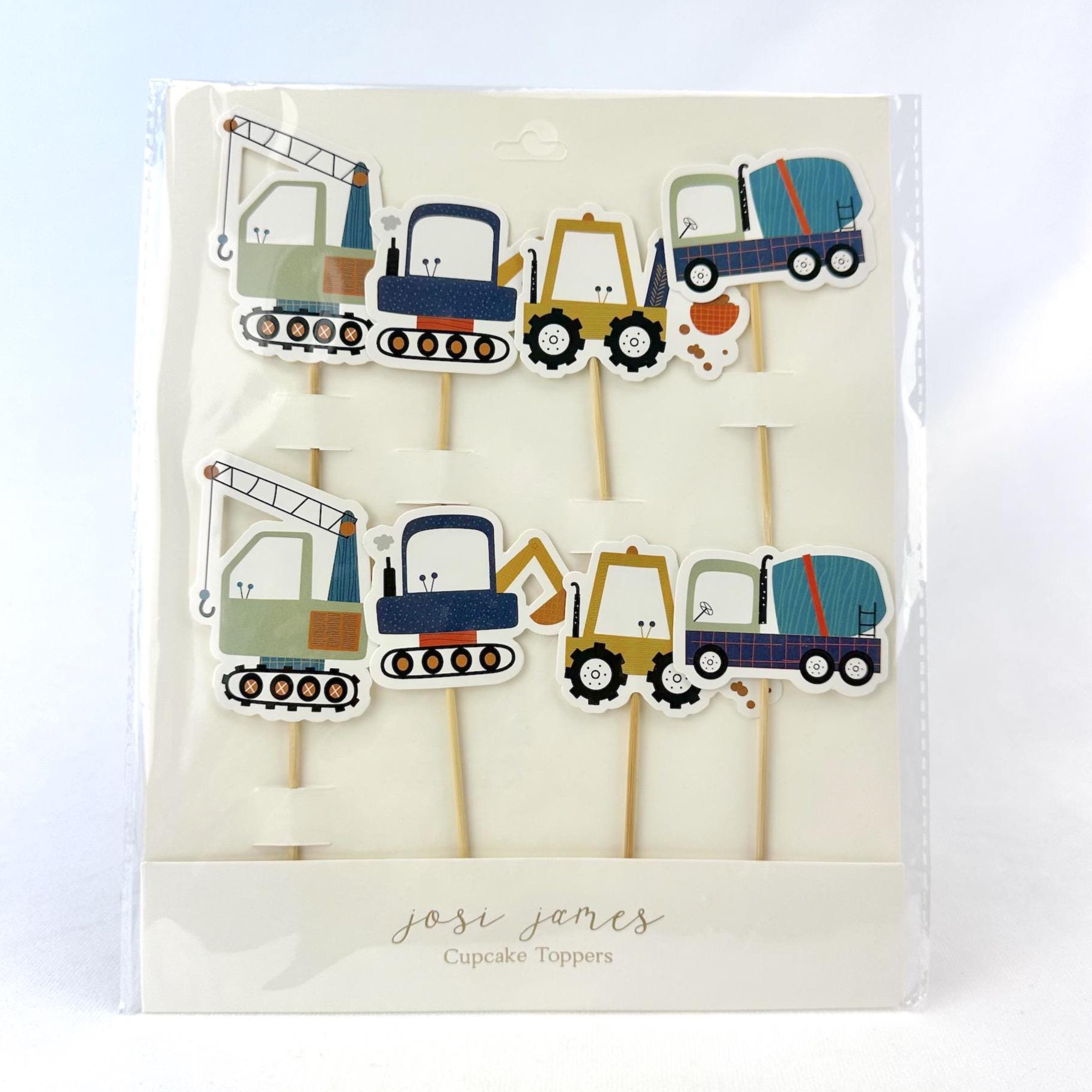 Builder Cupcake Toppers 8ct - Stesha Party