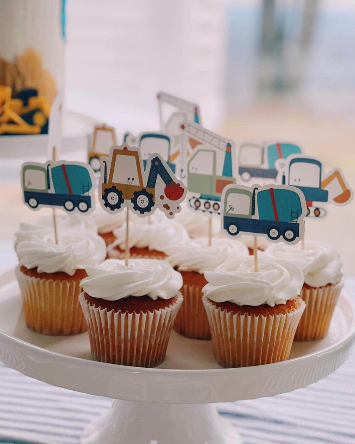 Builder Cupcake Toppers 8ct - Stesha Party