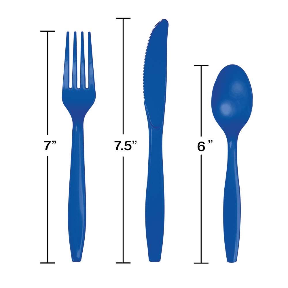 Bulk Royal Blue Cutlery 72 Set - Stesha Party