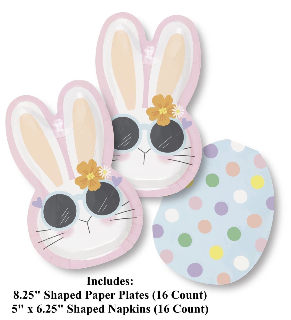 Bunny Paper Plates & Egg Napkins - Stesha Party