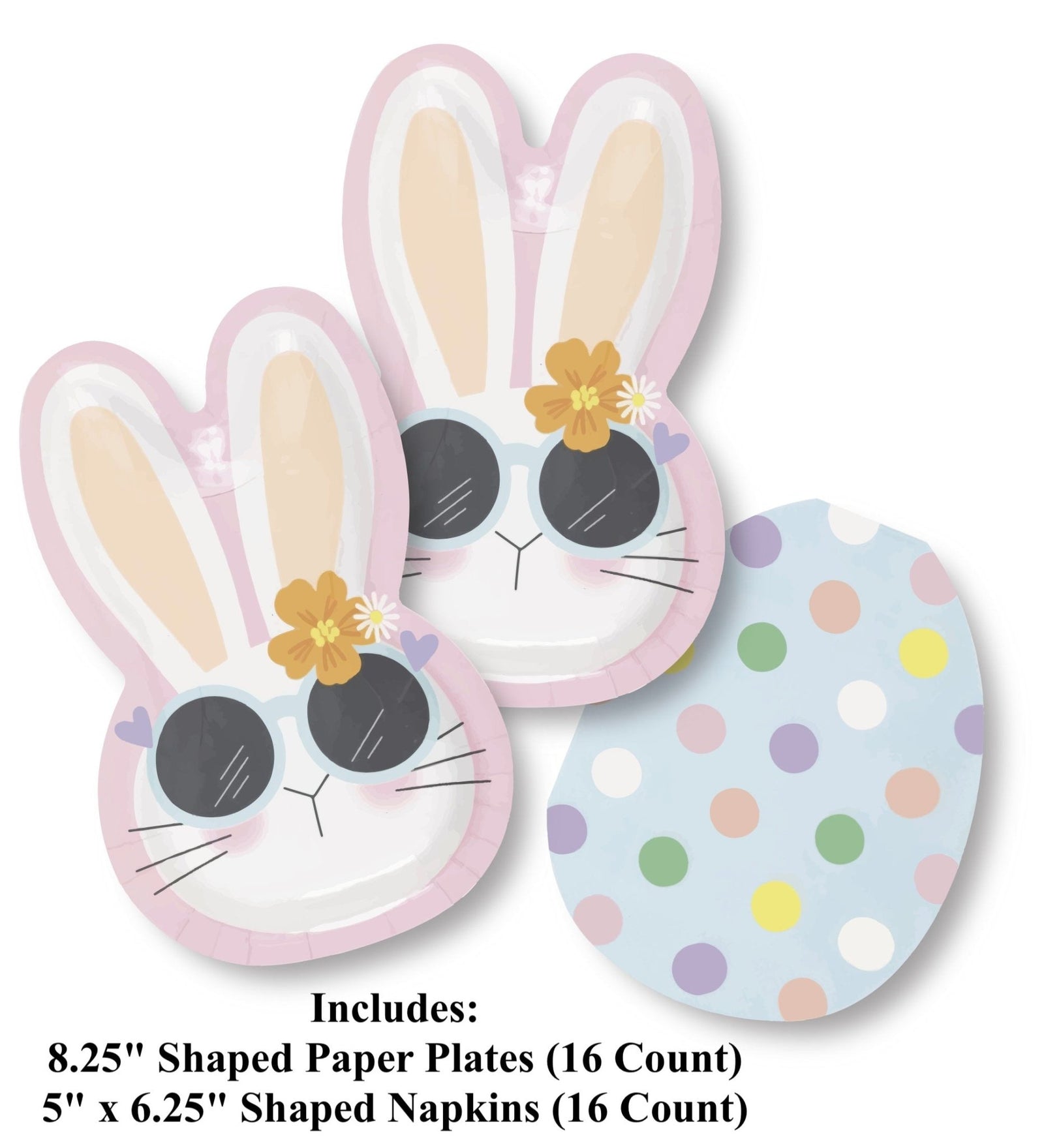 Bunny Paper Plates & Egg Napkins - Stesha Party