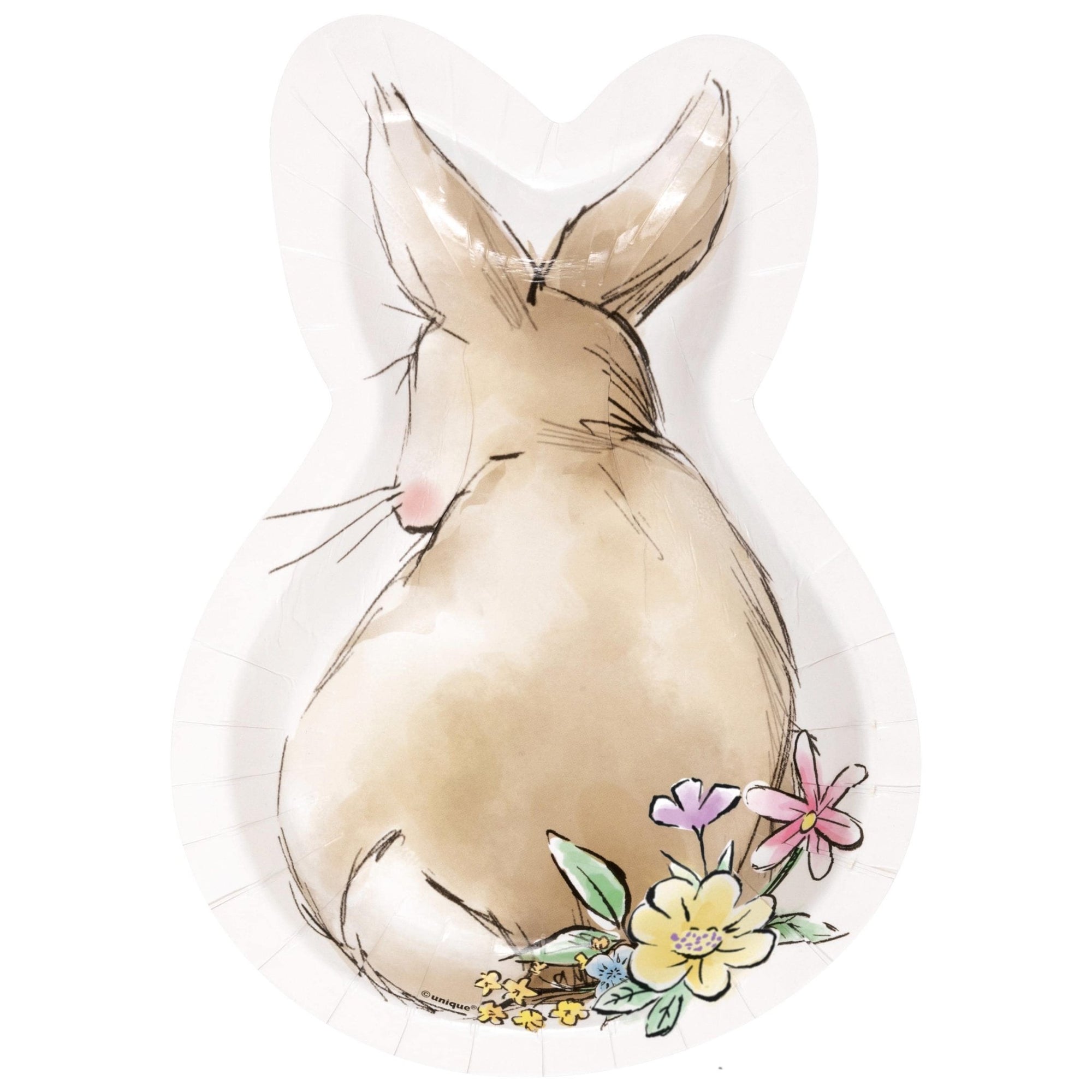 Bunny Shaped Paper Cake Plates 8ct - Stesha Party