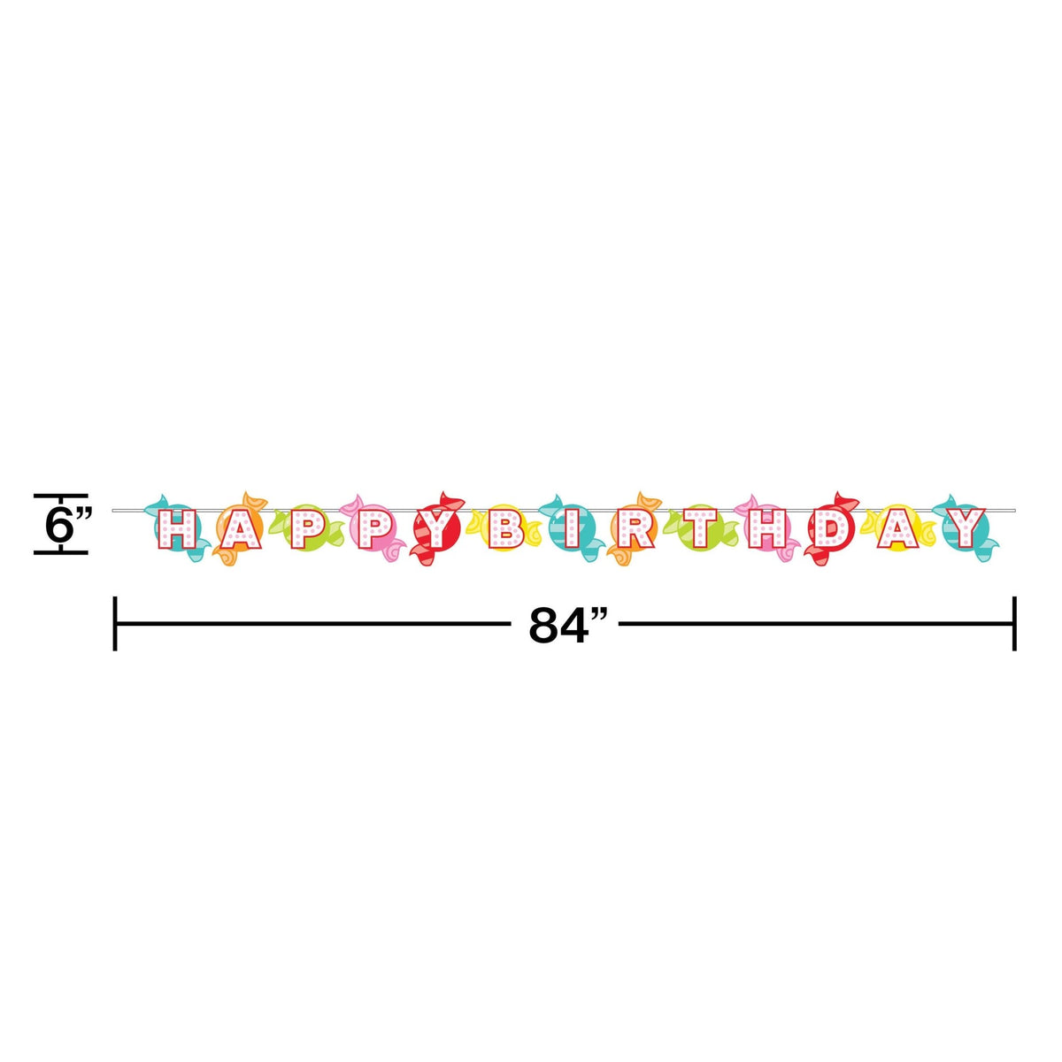Candy Birthday Banner 7ft - Stesha Party