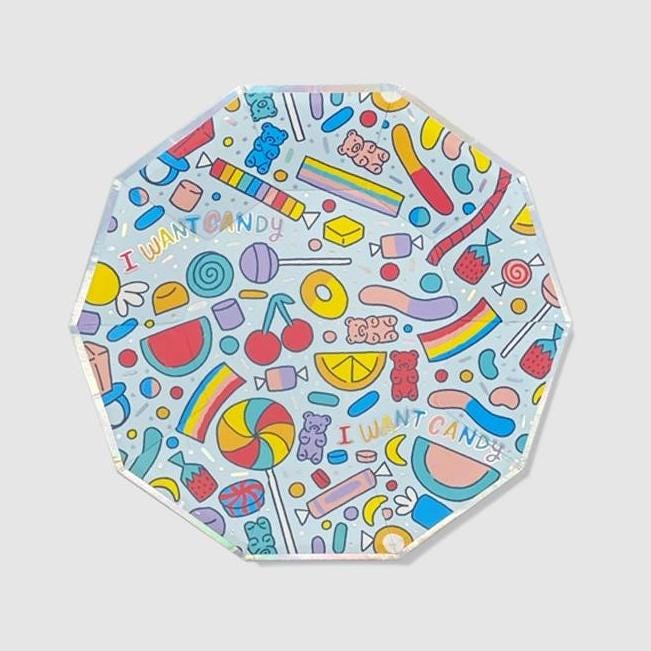 Candy Dessert Plates - Stesha Party
