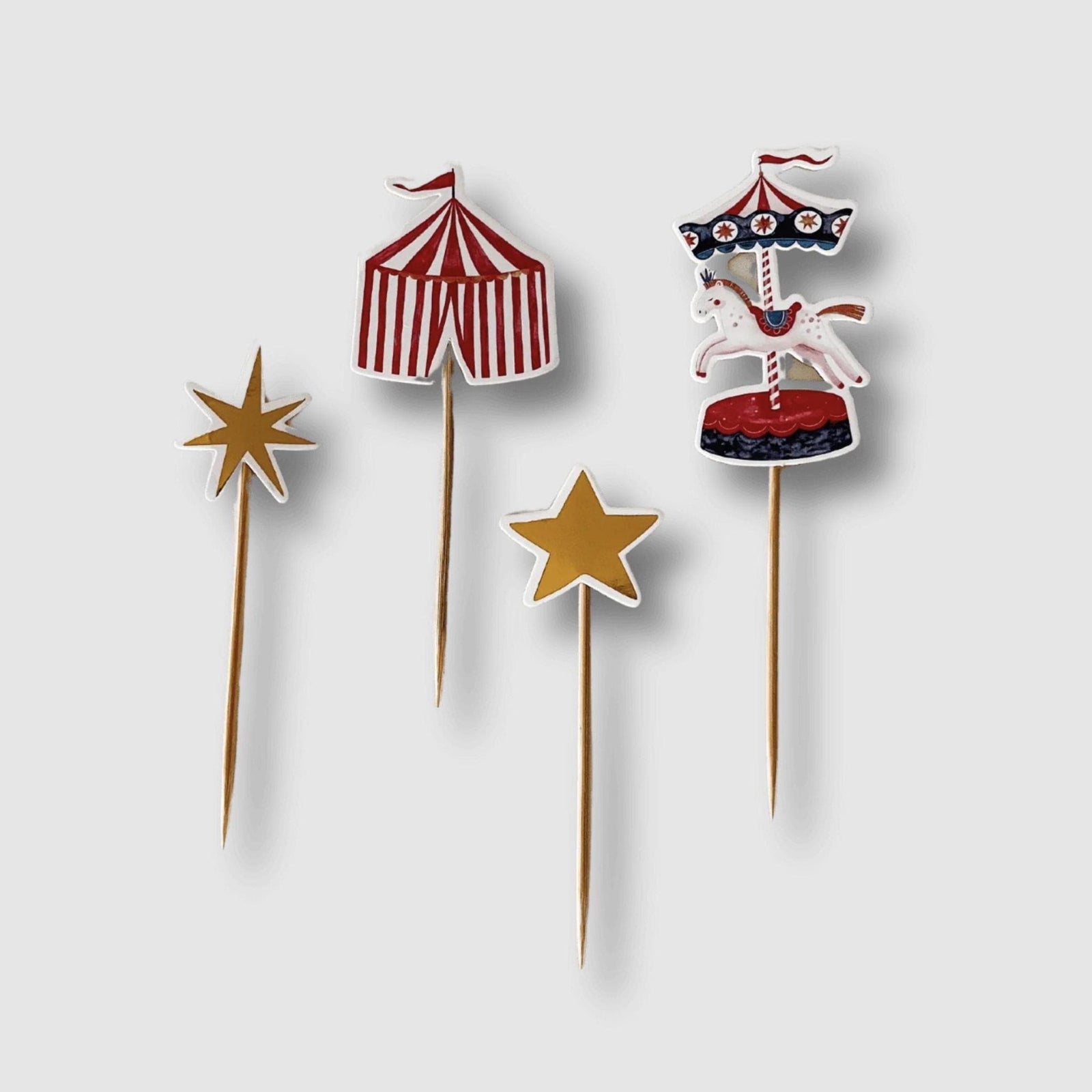 Carnival Cake Toppers 8ct - Stesha Party