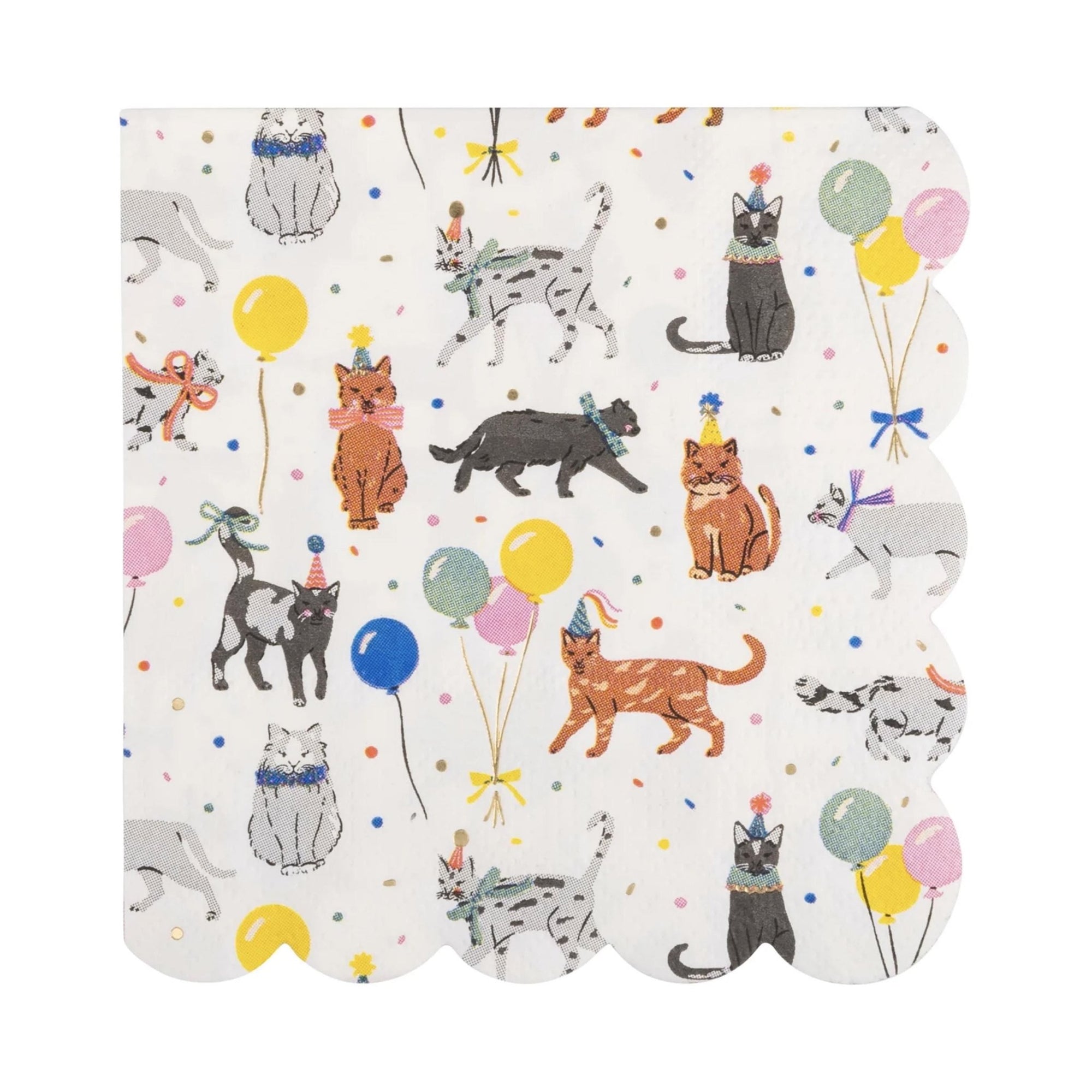 Cat Birthday Napkins 18ct - Stesha Party
