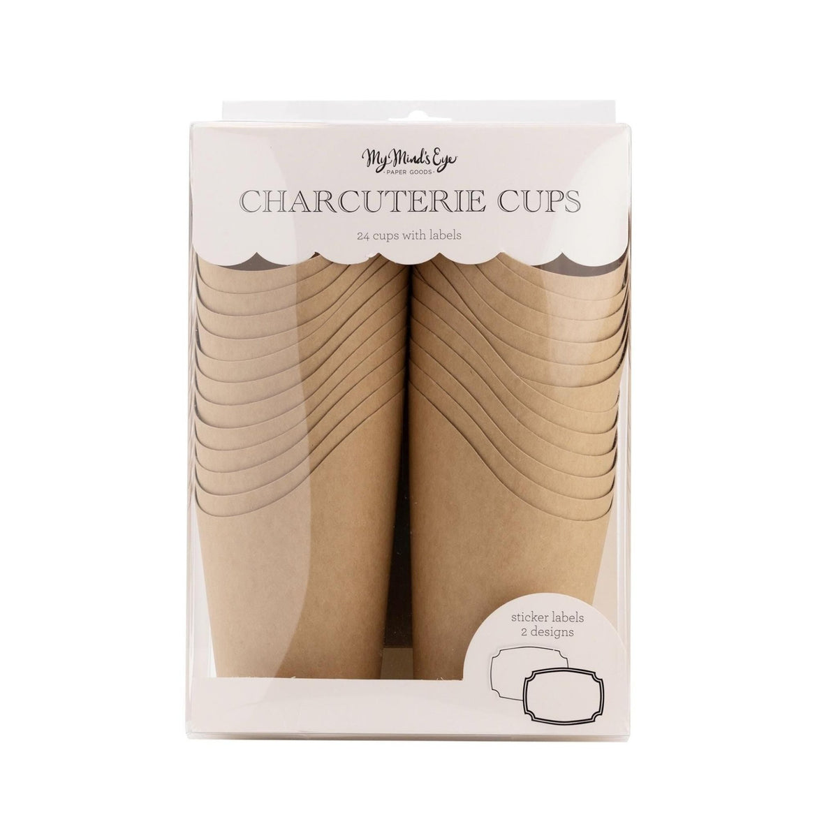 Charcuterie Cups with Labels 24ct - Stesha Party