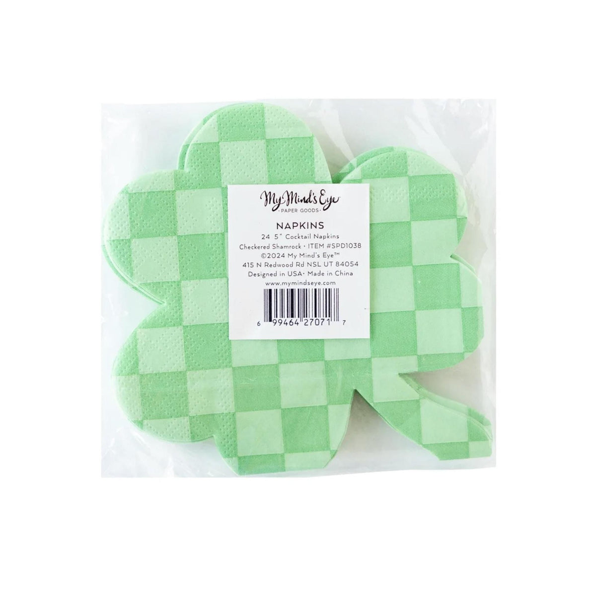 Checkered Clover Napkins - Stesha Party