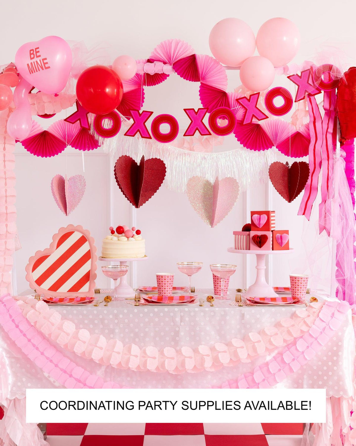 Checkered Heart Napkins - Stesha Party