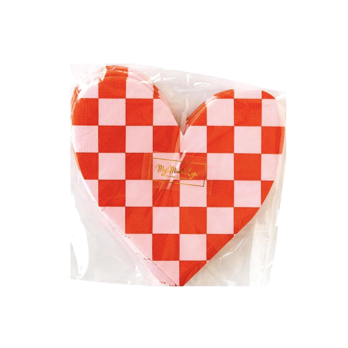 Checkered Heart Napkins - Stesha Party