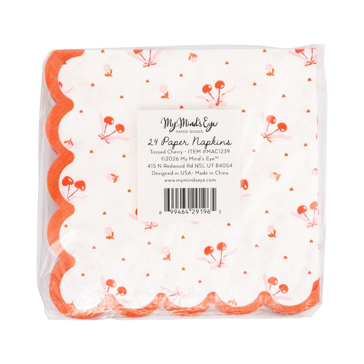 Cherry Cocktail Napkins 24ct - Stesha Party