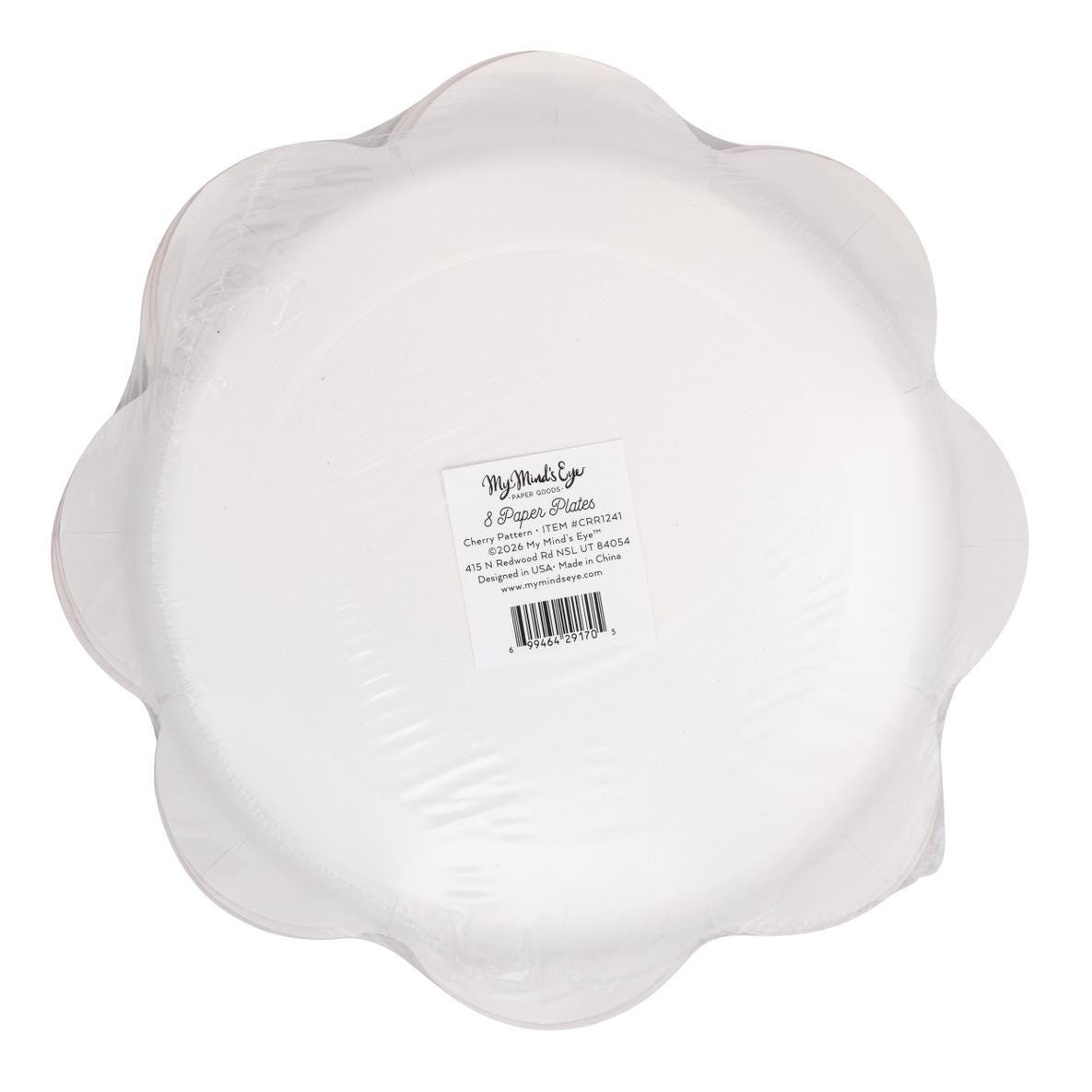 Cherry Scalloped Plates 8ct - Stesha Party