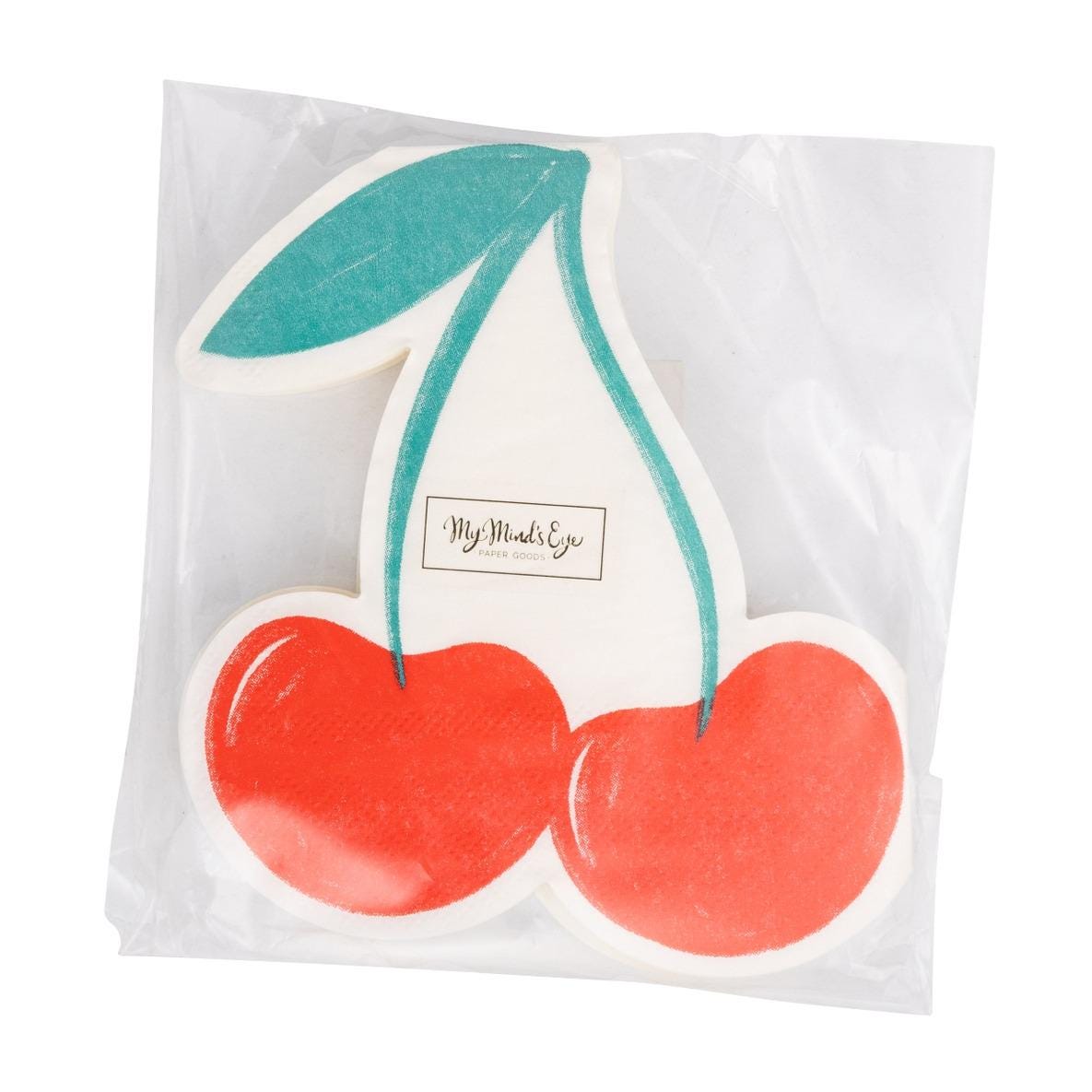 Cherry Shaped Napkins 24ct - Stesha Party