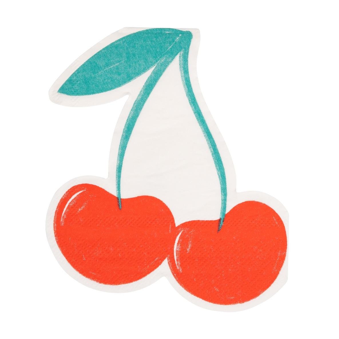 Cherry Shaped Napkins 24ct - Stesha Party