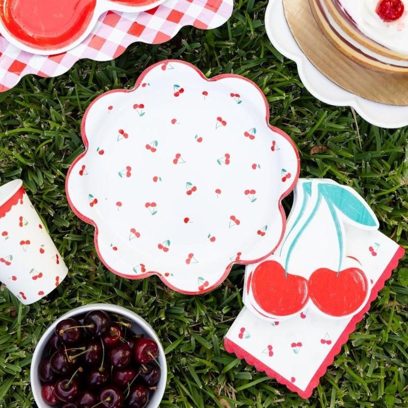 Cherry Shaped Napkins 24ct - Stesha Party