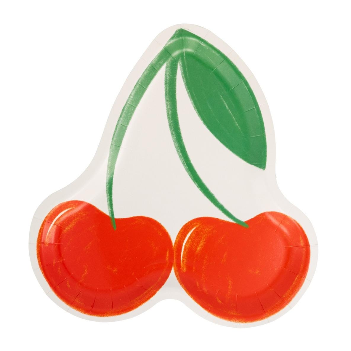 Cherry Shaped Plates 8ct - Stesha Party