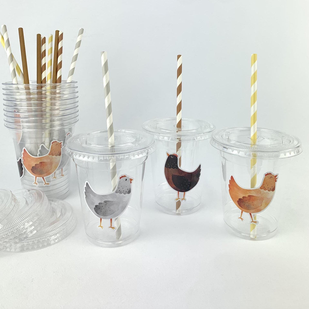 Chicken Party Cups - Stesha Party