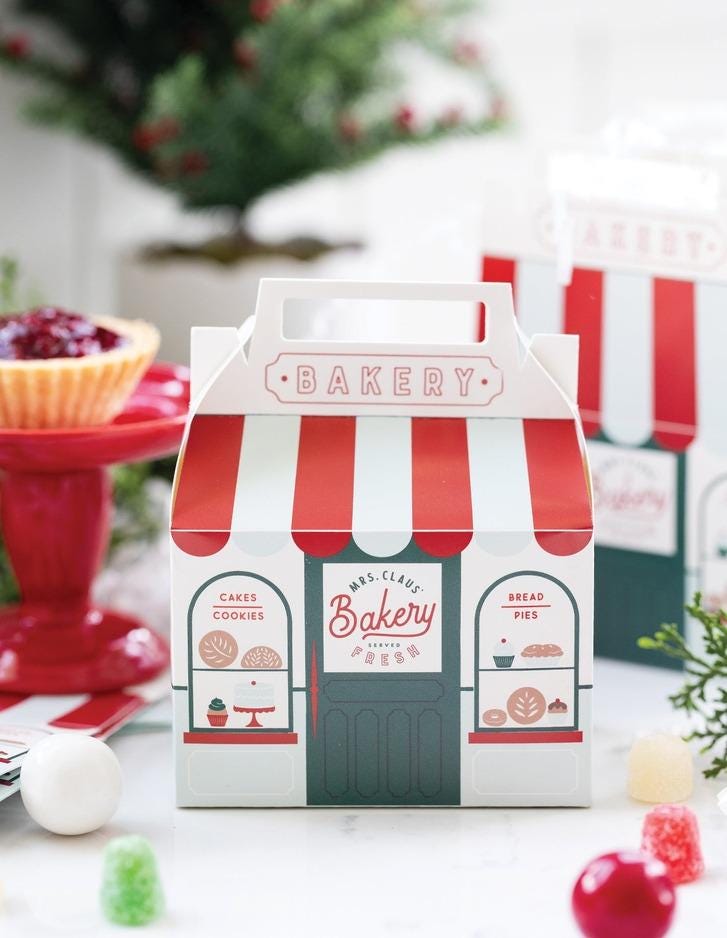 Christmas Bakery Treat Boxes 6cs - Stesha Party