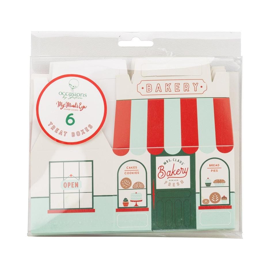 Christmas Bakery Treat Boxes 6cs - Stesha Party