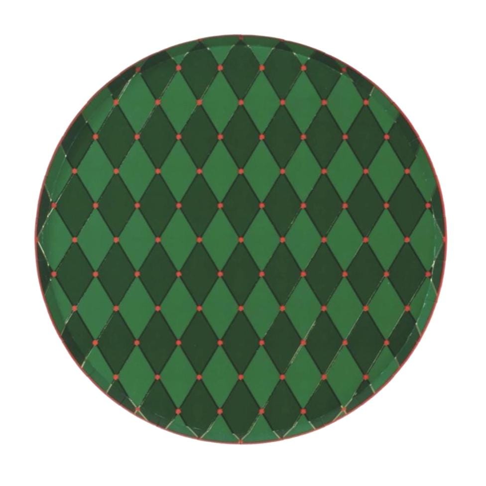 Christmas Harlequin Plates - Stesha Party