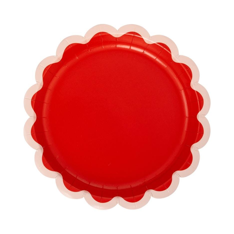 Christmas Ric Rac Plates 8ct - Stesha Party