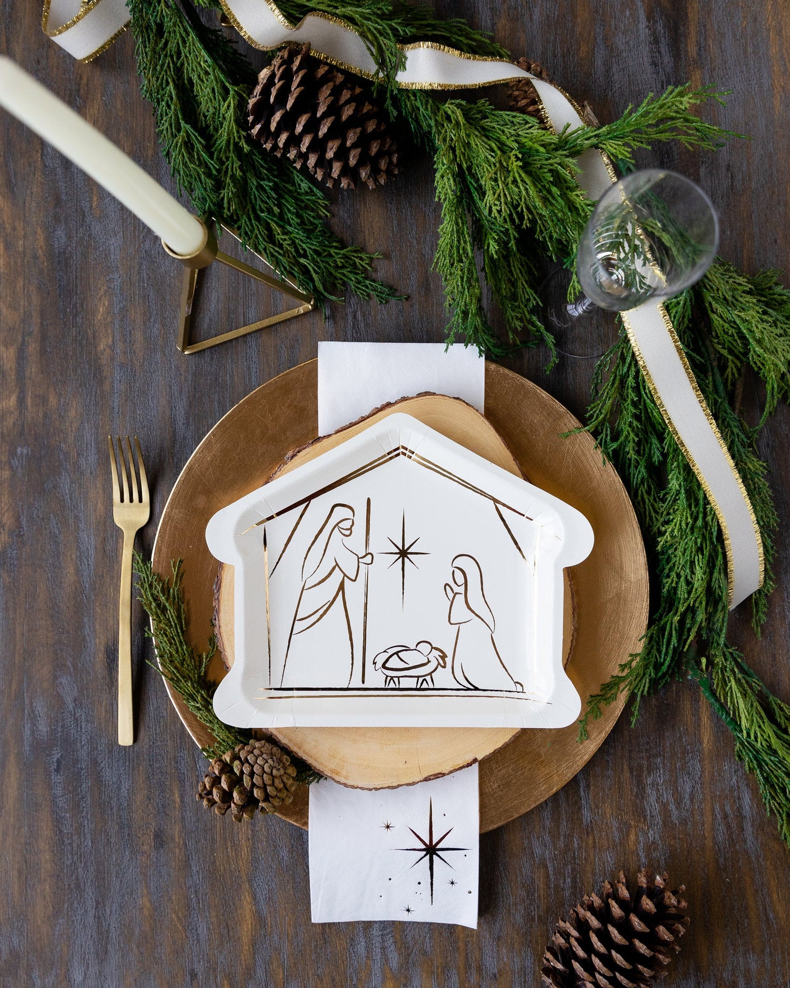 Christmas Star Napkins - Stesha Party