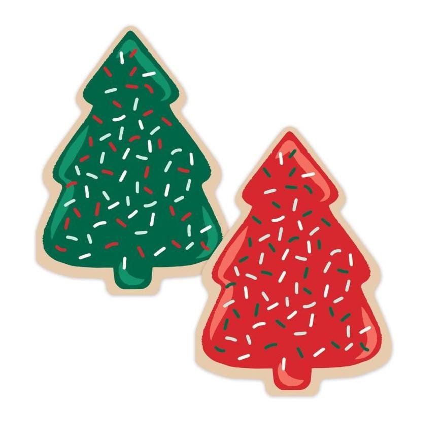 Christmas Tree Cookie Napkins - Stesha Party