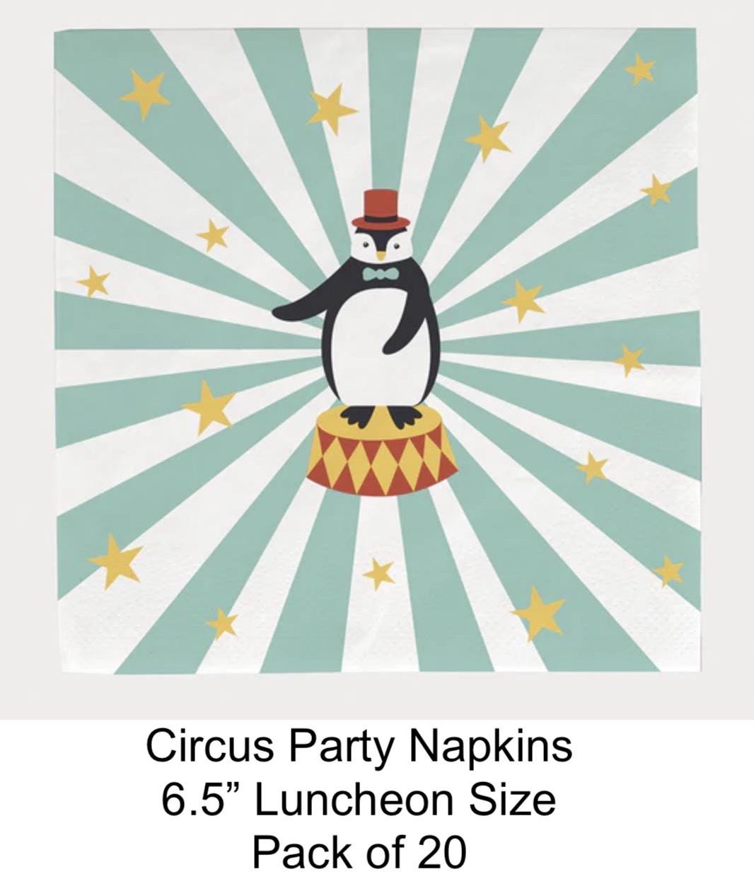 Circus Animal Napkins 20ct - Stesha Party