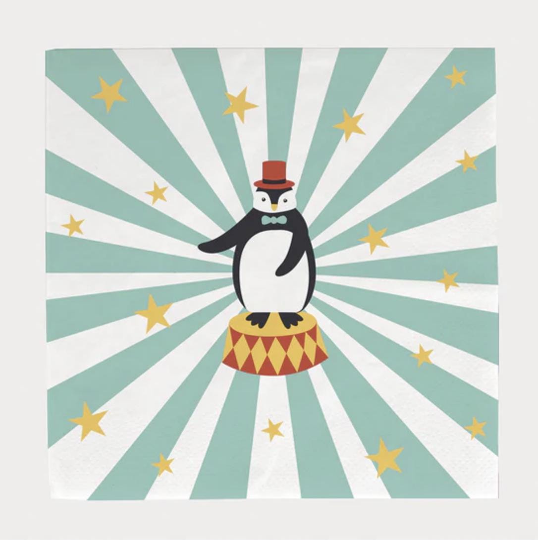 Circus Animal Napkins 20ct - Stesha Party