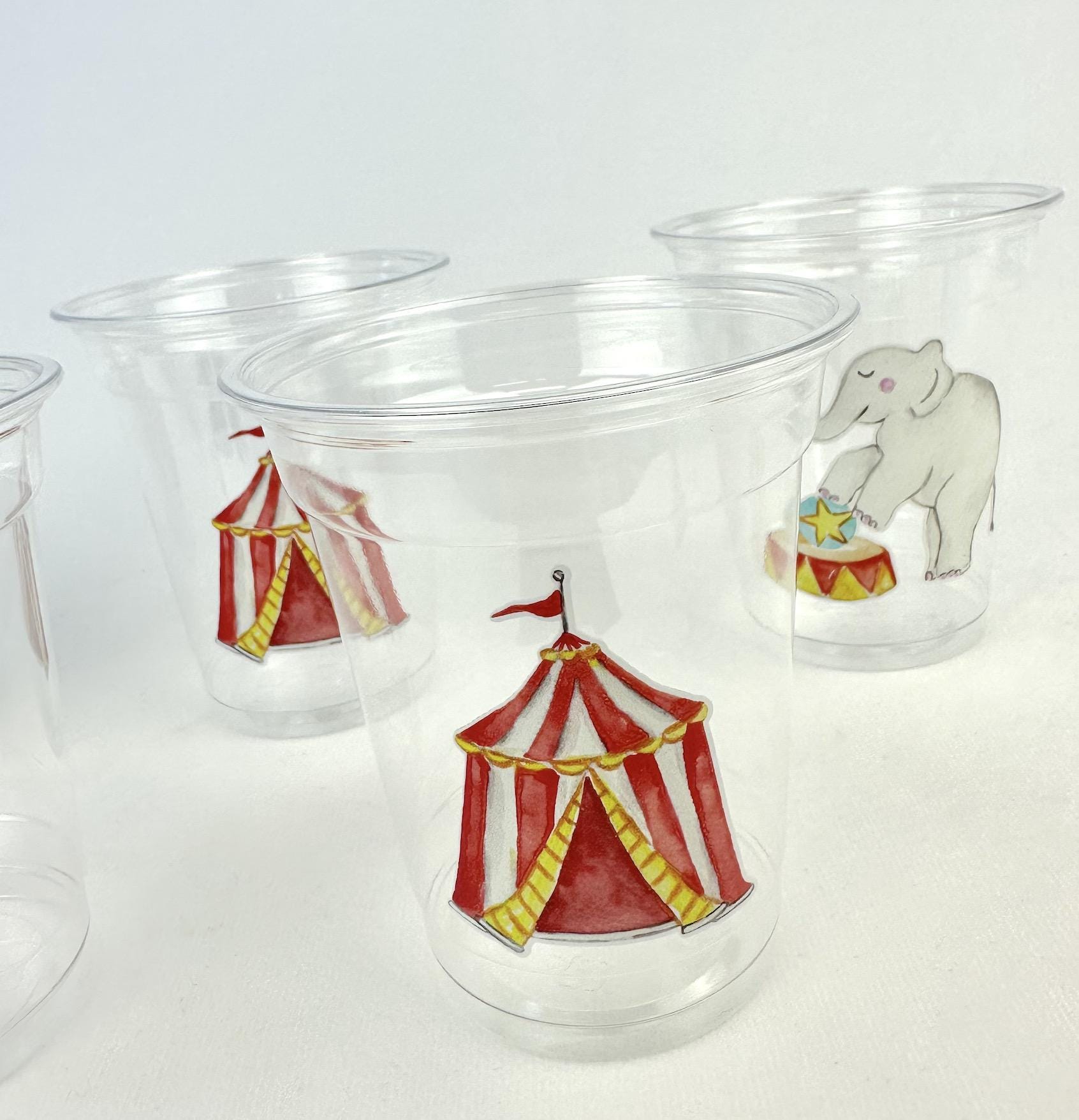 Circus Birthday Party Cups 24ct - Stesha Party