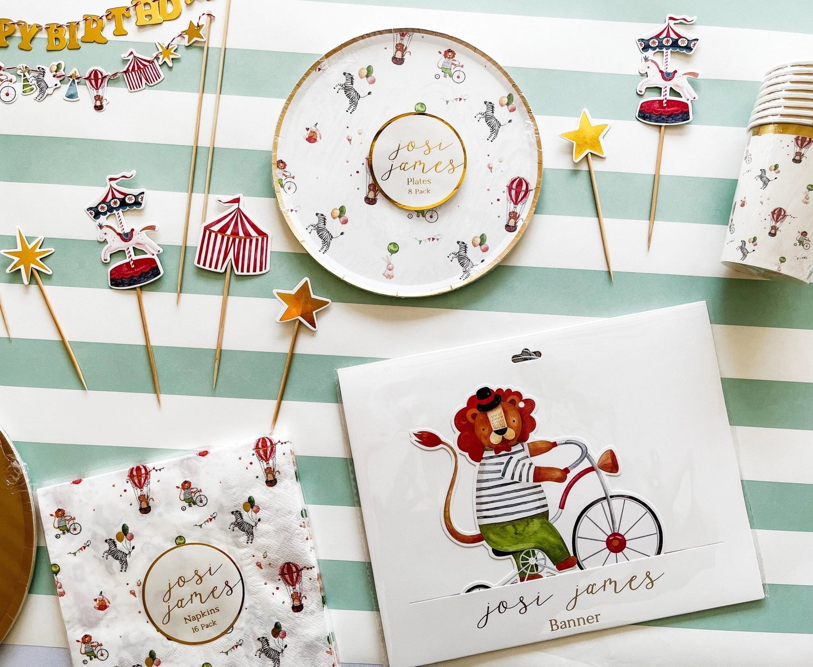 Circus Party Dessert Plates - Stesha Party