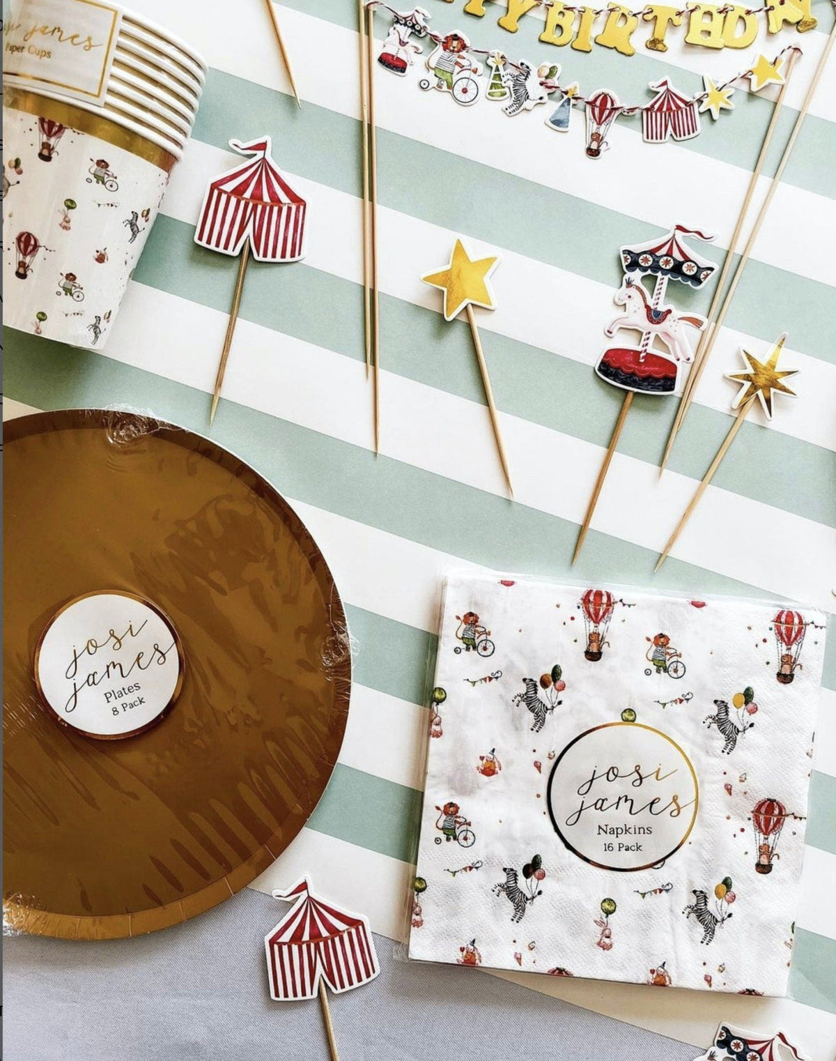 Circus Party Napkins - Stesha Party