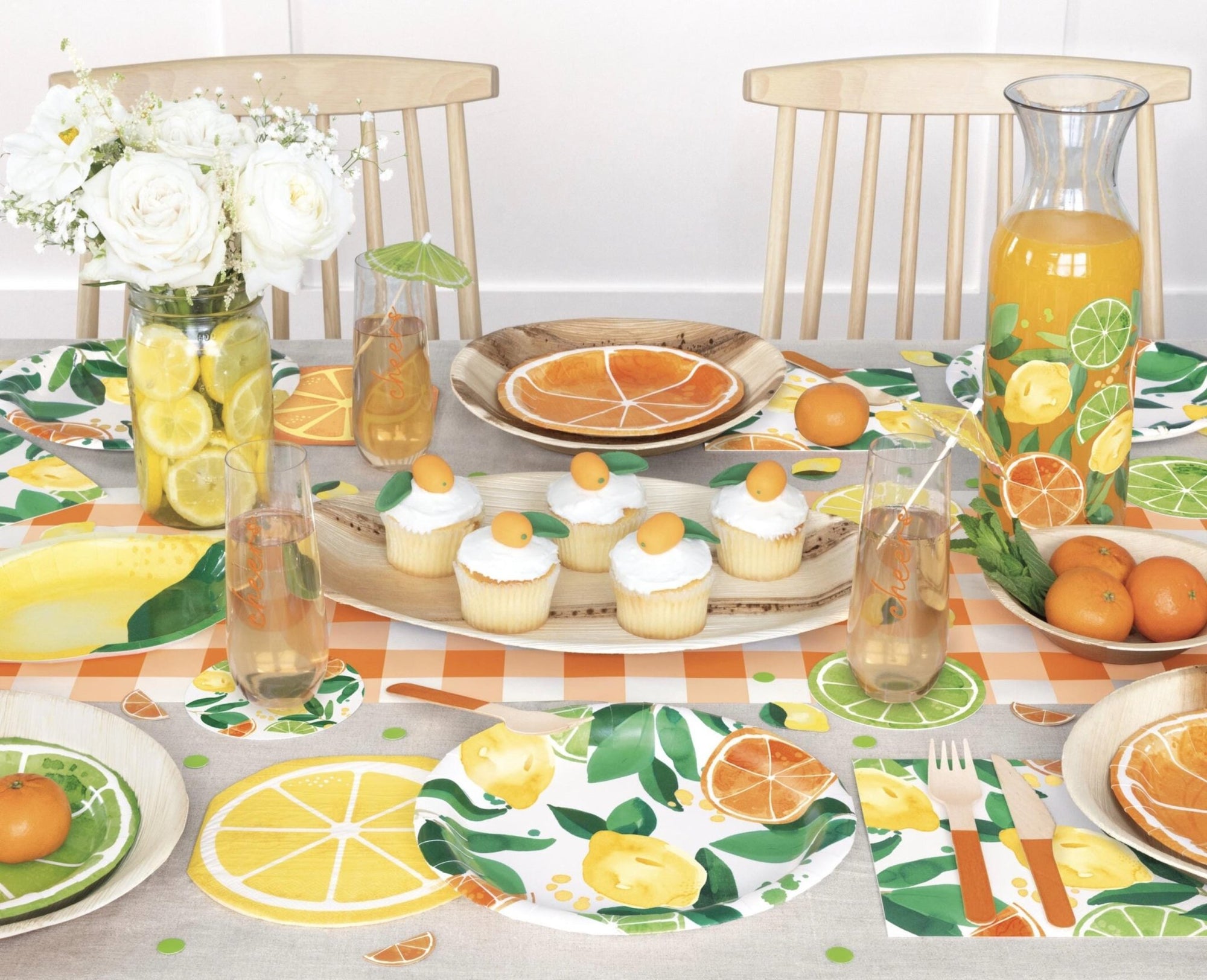 Citrus Fruit Paper Dinner Plates 8ct - Stesha Party