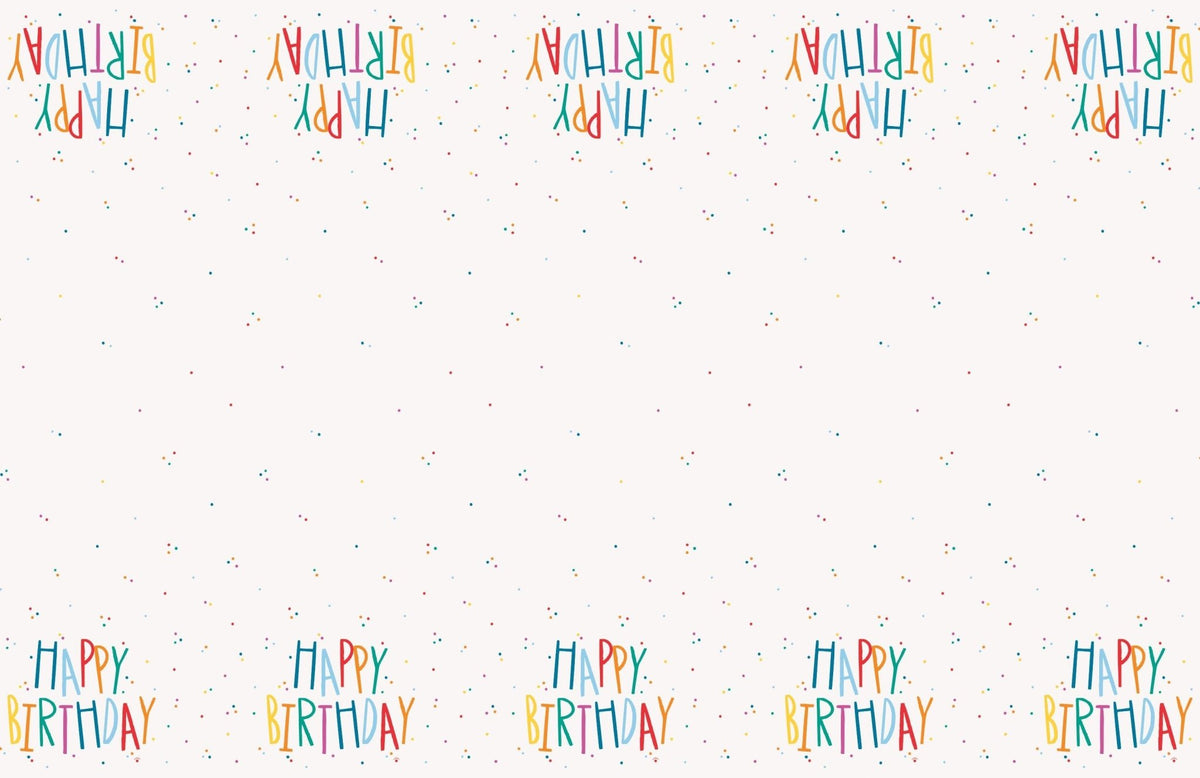Colorful Birthday Plastic Table Cover - Stesha Party