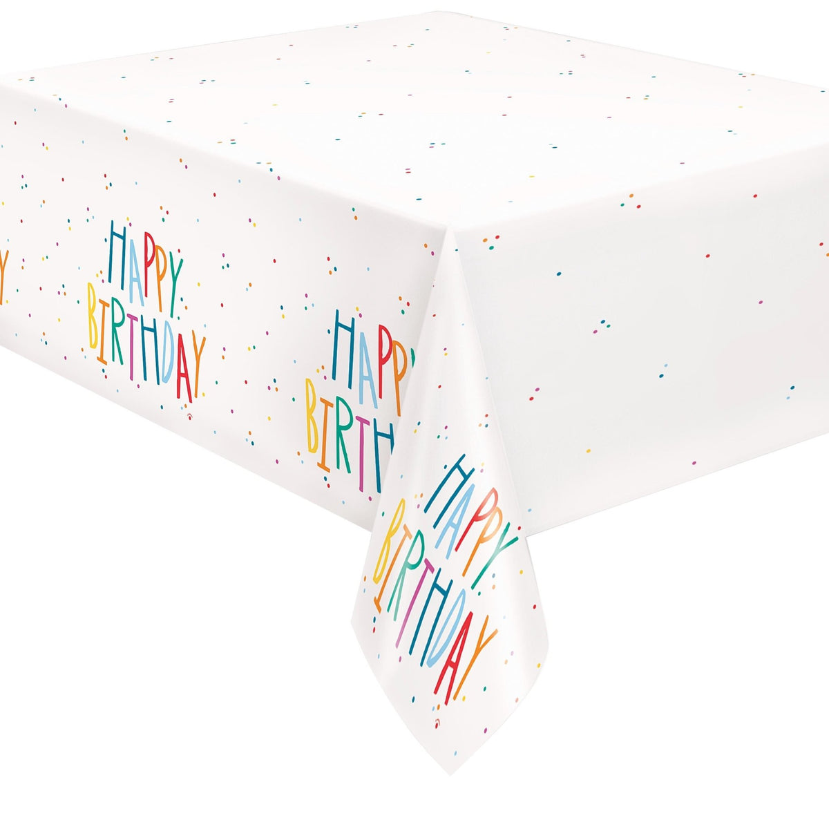 Colorful Birthday Plastic Table Cover - Stesha Party