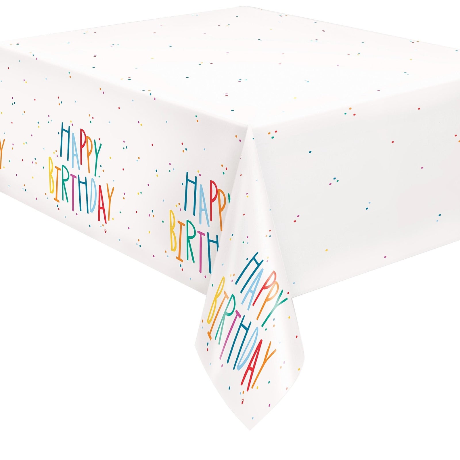 Colorful Birthday Plastic Table Cover - Stesha Party