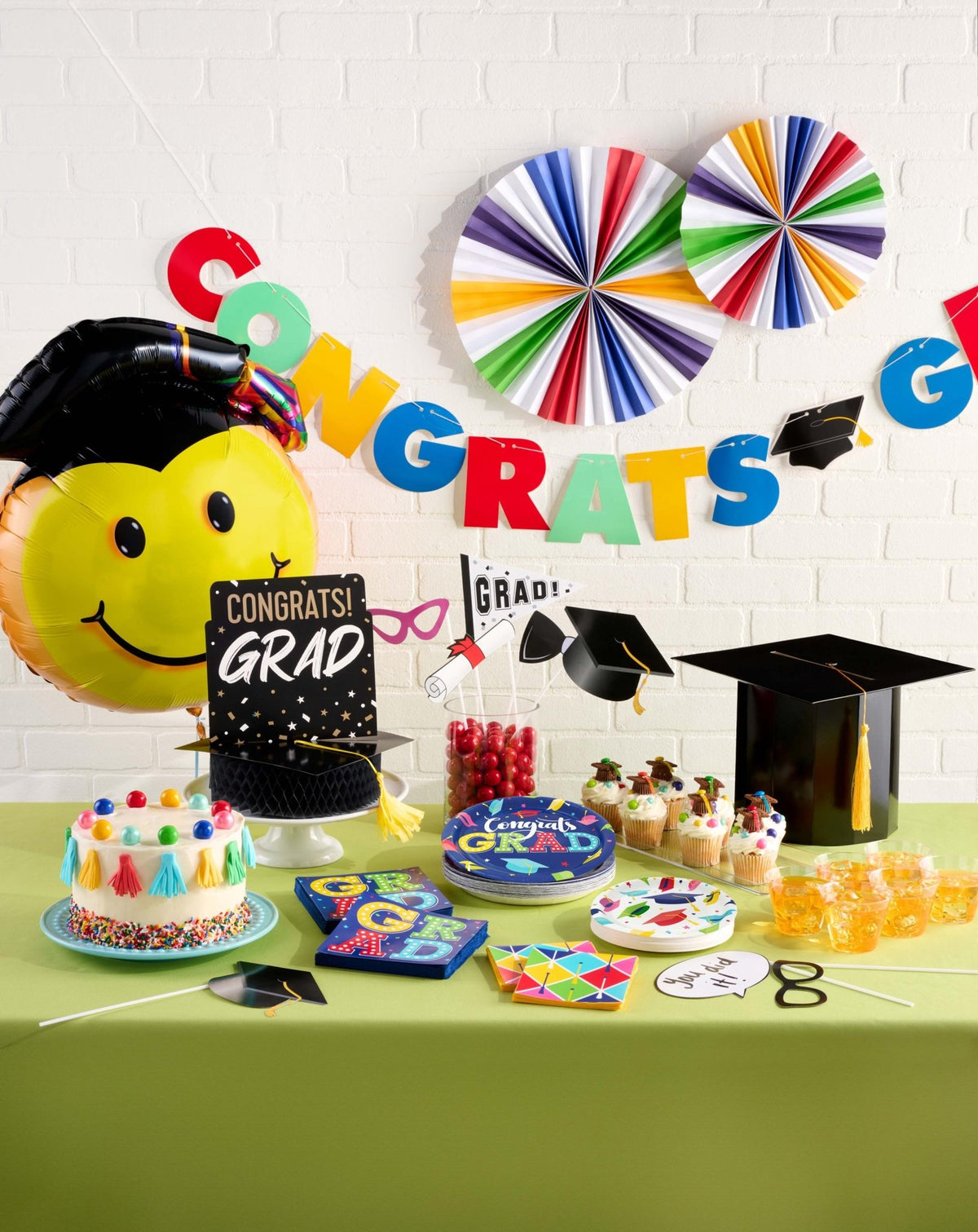 Colorful Graduation Plates and Napkins - Stesha Party