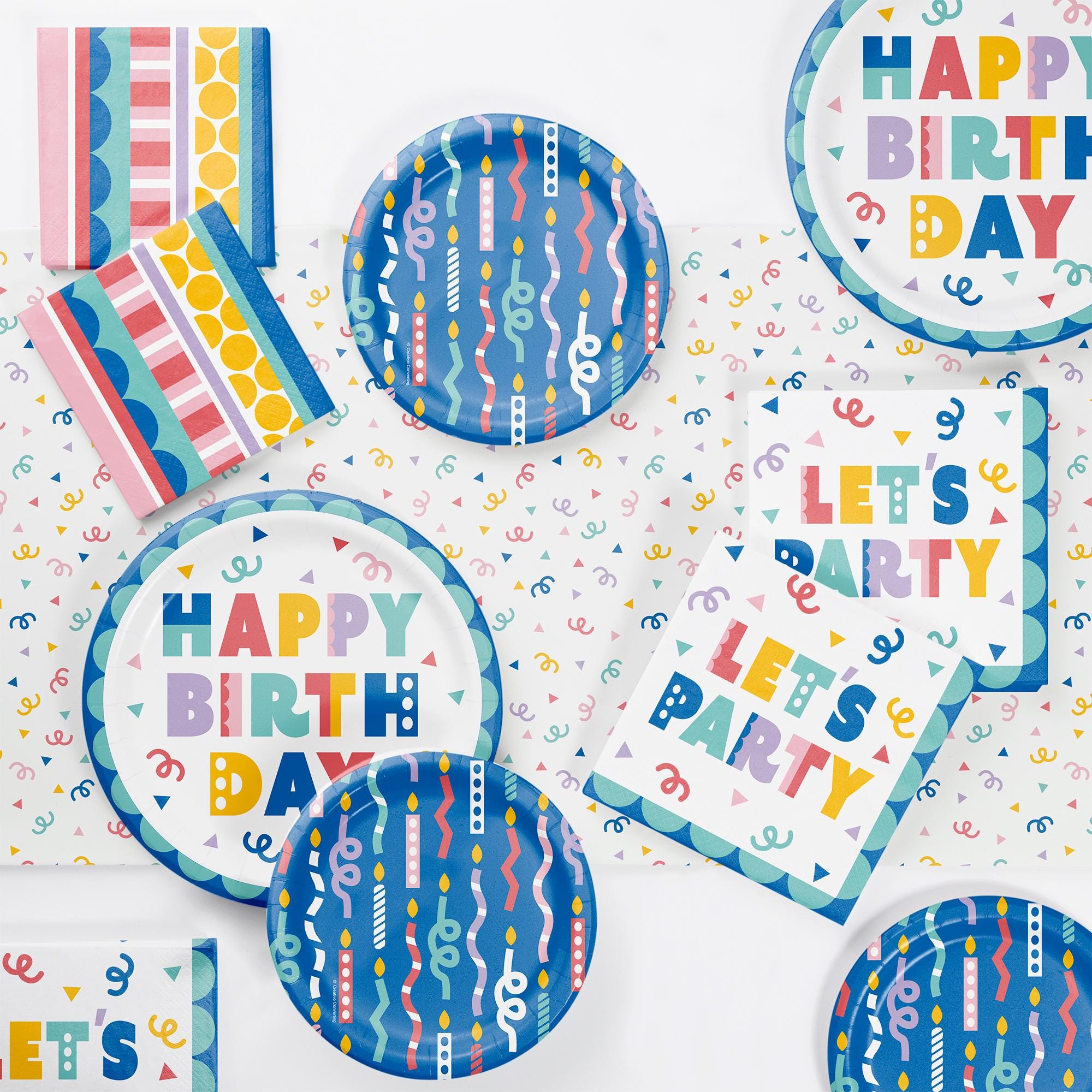 Colorful Happy Birthday Paper Plates - Stesha Party