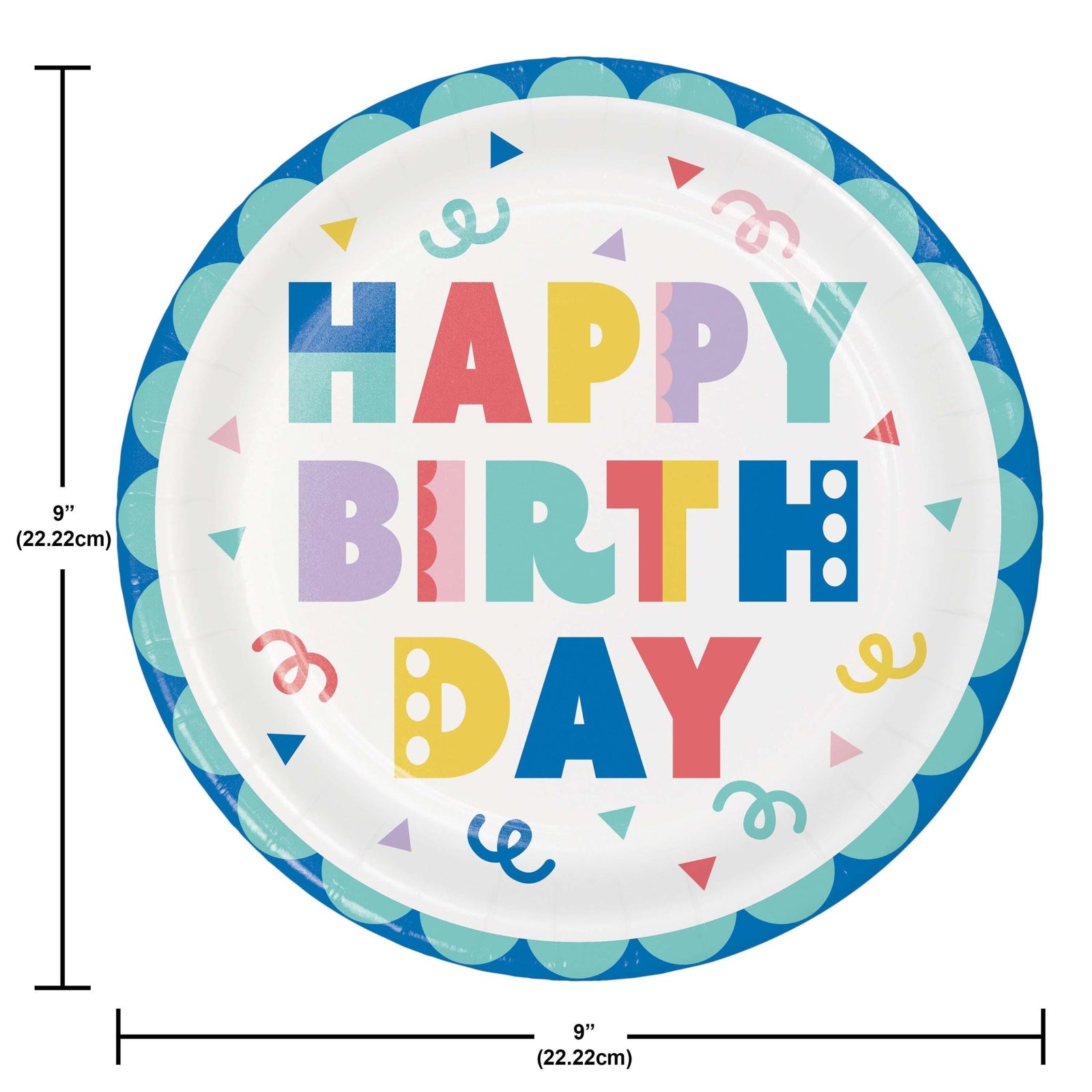 Colorful Happy Birthday Paper Plates - Stesha Party