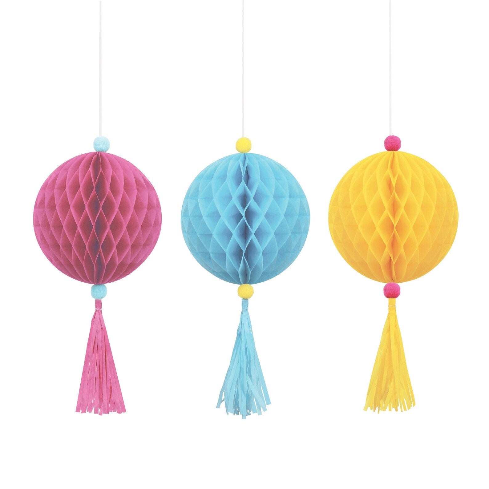 Colorful Honeycomb Hanging Decorations - Stesha Party