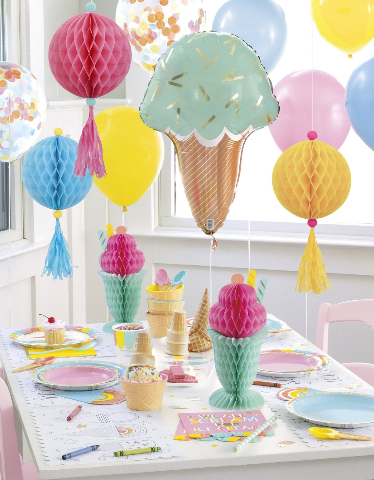 Colorful Honeycomb Hanging Decorations - Stesha Party