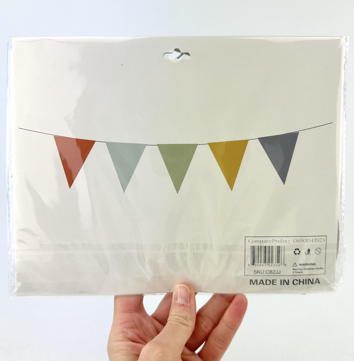 Colorful Paper Pennant Banner 8ft - Stesha Party