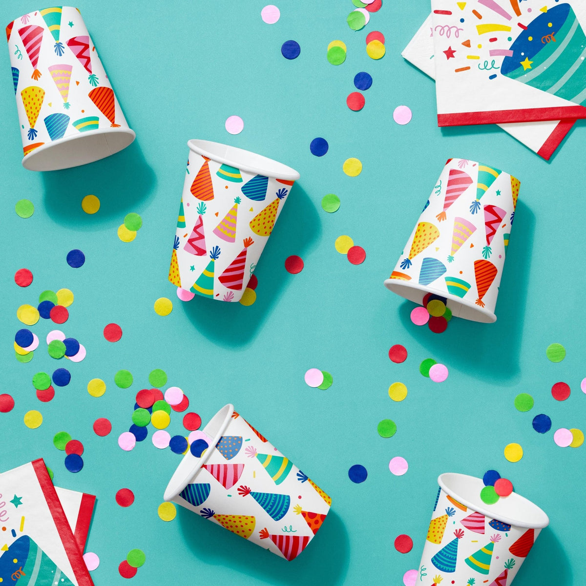 Colorful Party Hat Cups - Stesha Party