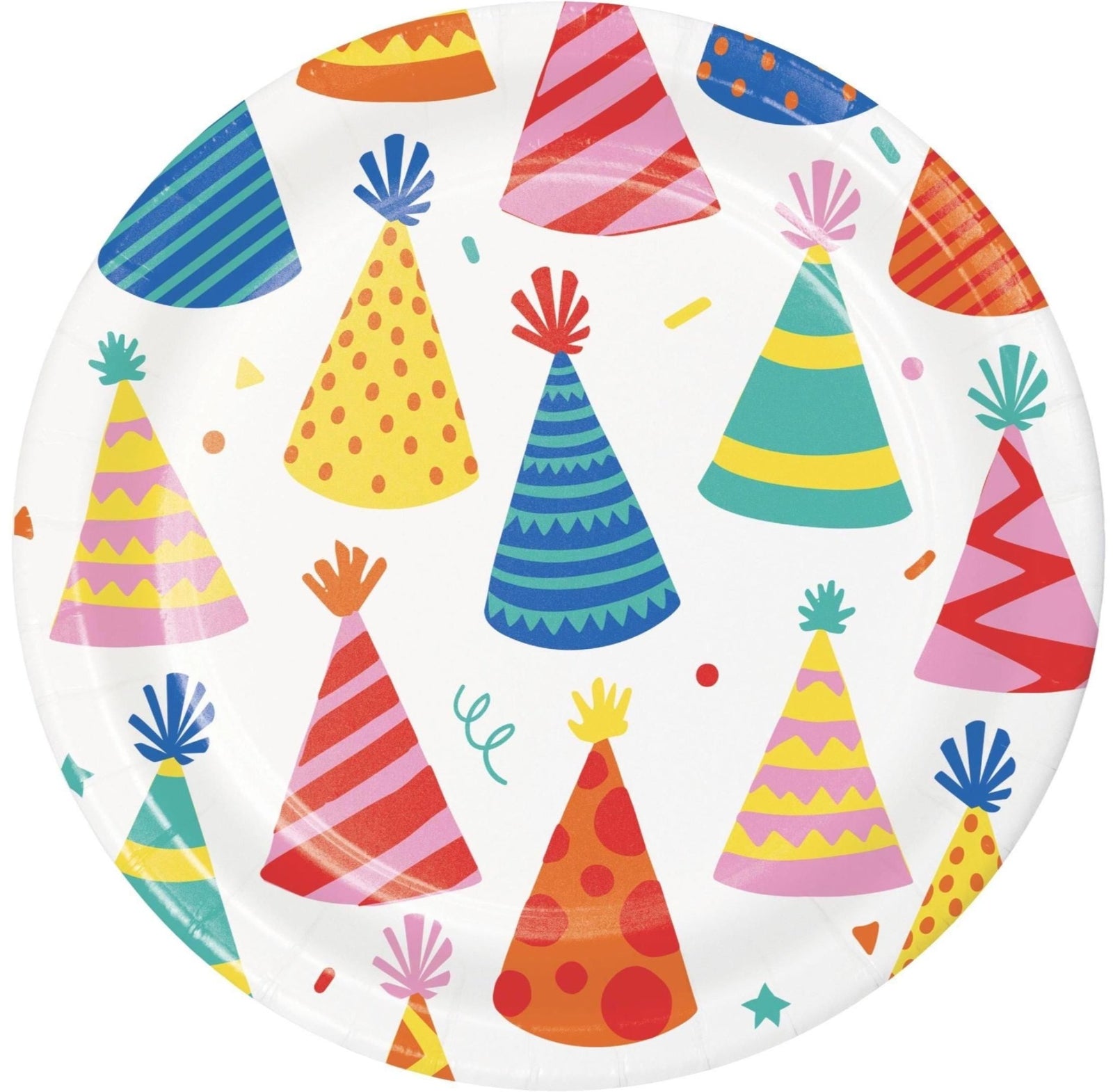 Colorful Party Hat Plates 8ct - Stesha Party