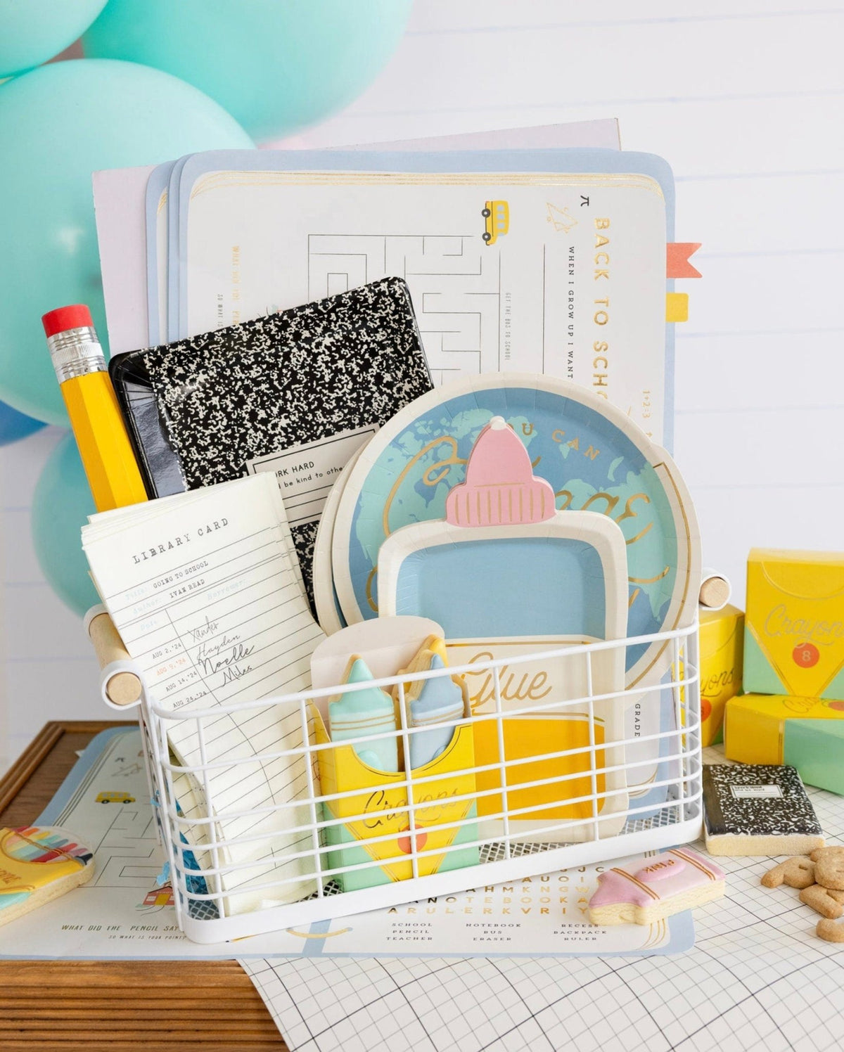 Composition Notebook Paper Plates - Stesha Party