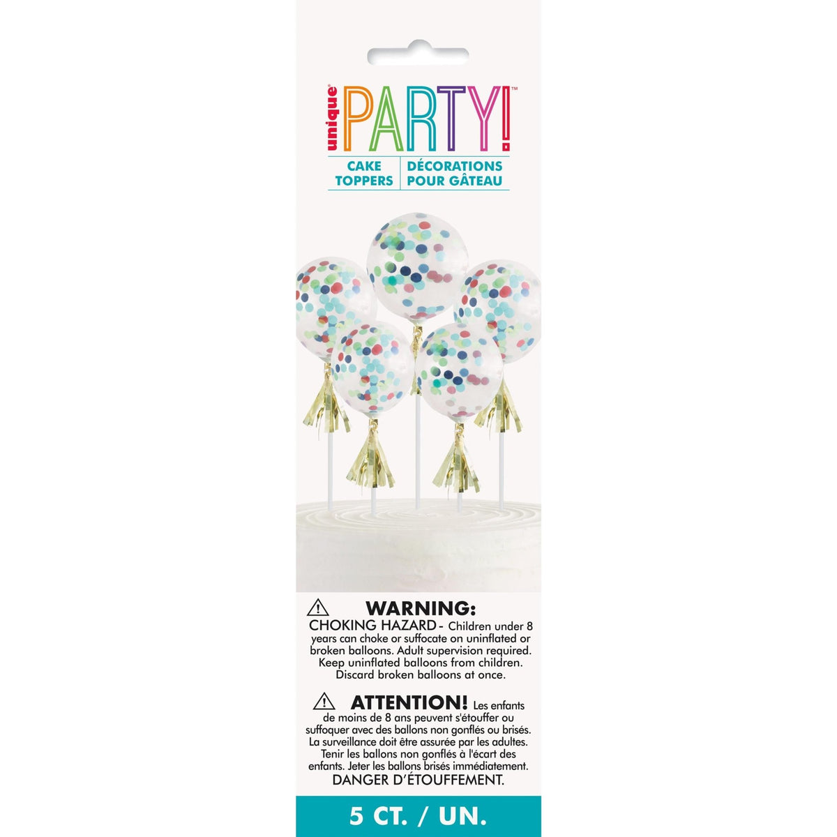Confetti Balloon Cake Toppers - Stesha Party