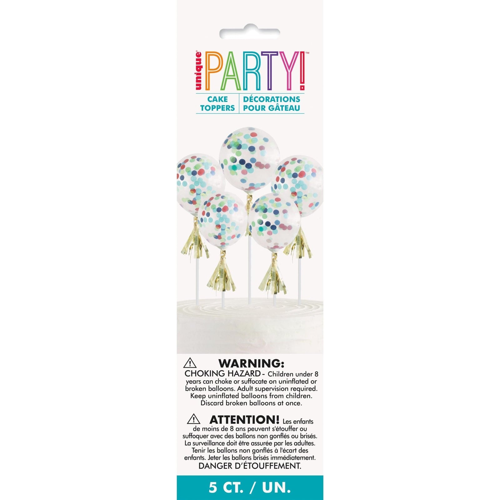Confetti Balloon Cake Toppers - Stesha Party
